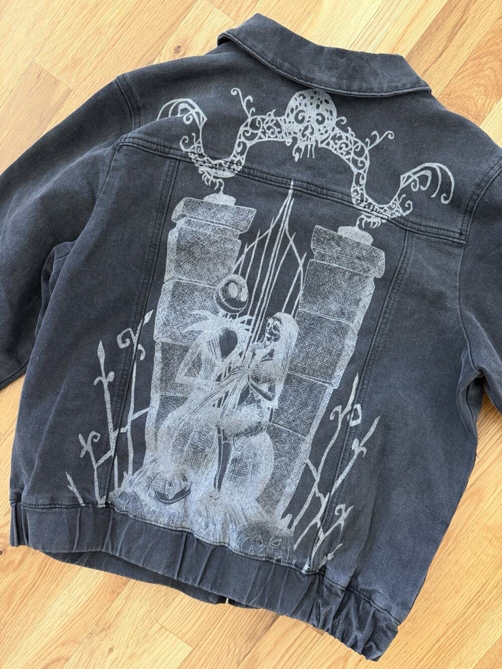 The Nightmare Before Christmas Jack Skellington Denim Jacket Size L